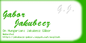 gabor jakubecz business card